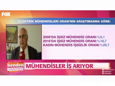 MÜHENDİSLER İŞ ARIYOR - FOX TV BENDEN SÖYLEMESİ 14 OCAK 2018