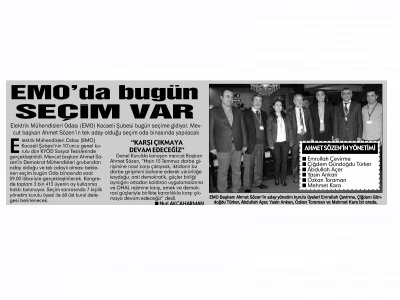 KOCAELİ: EMODA BUGÜN SECİM VAR