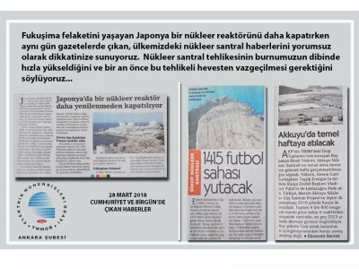 NÜKLEER SANTRAL HEVESİNDEN VAZGEÇİN!