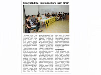 AKKUYU NÜKLEER SABTRALİ`NE KARŞI İNSAN ZİNCİRİ (HABERATÖR, 25.04,2018)