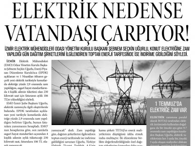 ELEKTRİK NEDENSE VATANDAŞI ÇARPIYOR! (YENİ ASYA)