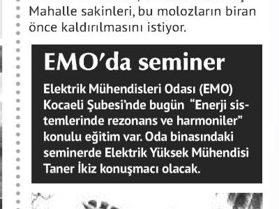 ÖZGÜR KOCAELİ:EMO`DA SEMİNER