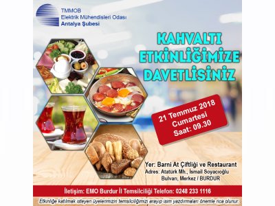 KAHVALTI ETKİNLİĞİNDE BULUŞALIM!