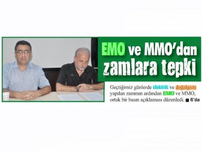 MAVİ KOCAELİ: EMO VE MMO`DAN ZAMLARA TEPKİ