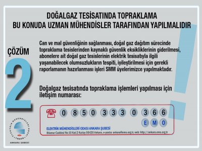 EMO ANKARA ŞUBESİNİN DOĞALGAZ TESİSATINDA TOPRAKLAMA KONUSUNDA ÇÖZÜM ÖNERİLERİ!