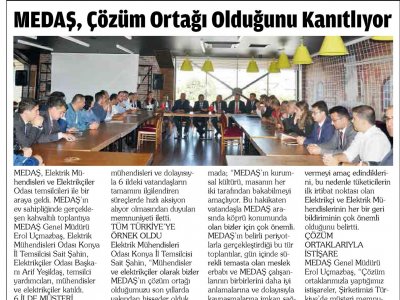 MEDAŞ, ÇOZUM ORTAĞI OLDUĞUNU KANITLIYOR (HAMLE, 24.09.2018)