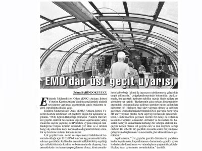 EMO DAN ÜST GEÇİT UYARISI (BAŞKENT GAZETESİ, 26.10.2018)