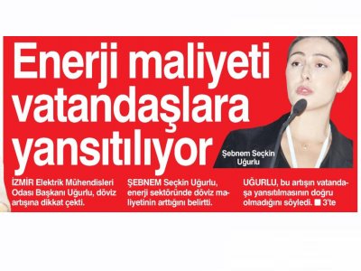 ENERJİ MALİYETİ VATANDAŞLARA YANSITILIYOR (HABER EKSPRES)
