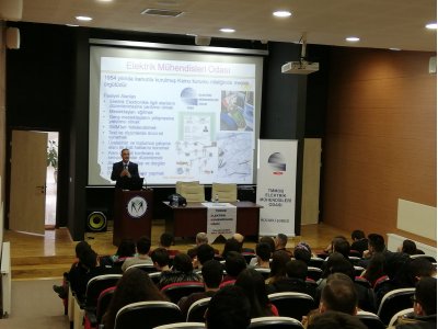 EMO KOCAELİ ŞUBESİ TARAFINDAN ABANT İZZET BAYSAL ÜNİVERSİTESİ MİMARLIK VE MÜHENDİSLİK FAKÜLTESİNDE SEMİNER DÜZENLENDİ.