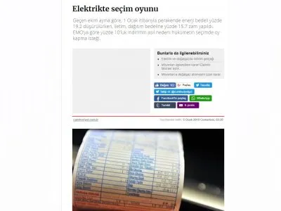 ELEKTRİKTE SEÇİM OYUNU (CUMHURİYET.COM.TR)