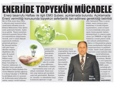 ENERJİDE TOPYEKUN MÜCADELE (ANTALYA GÜNDEM - 09.01.2109)