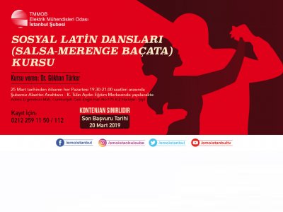 SOSYAL LATİN DANSLARI (SALSA-MERENGE-BAÇATA) KURSU ŞUBEMİZDE BAŞLIYOR