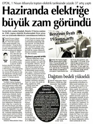 TÜKETİCİYE DE ZAM GÖRÜNDÜ (CUMHURİYET)