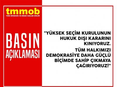 TMMOBDEN DEMOKRASİYE SAHİP ÇIKMA ÇAĞIRISI
