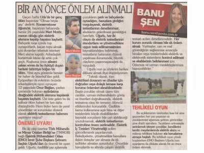 BİR AN ÖNCE ÖNLEM ALINMALI (POSTA GAZETESİ)