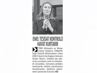 EMO: TESİSAT KONTROLÜ HAYAT KURTARIR (YENİ DEVİR)
