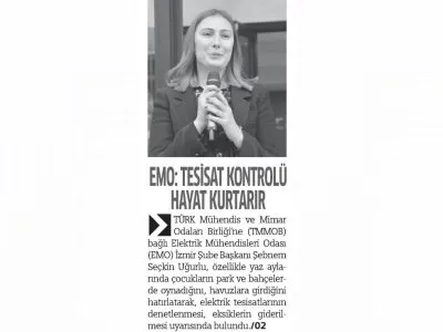 EMO: TESİSAT KONTROLÜ HAYAT KURTARIR (YENİ DEVİR)