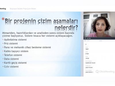 BİLGİSAYAR DESTEKLİ PROJE ÇİZİM İLKELERİ KONULU WEBİNAR DÜZENLENDİ