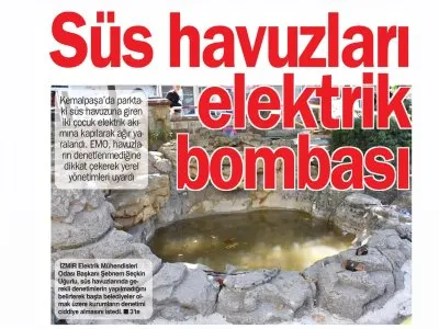 SÜS HAVUZLARI ELEKTRİK BOMBASI (HABER EKSPRES)
