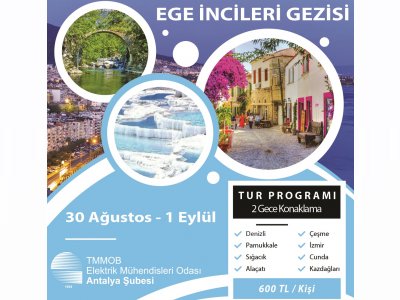 EGE İNCİLERİ GEZİSİ PLANLANMIŞTIR!