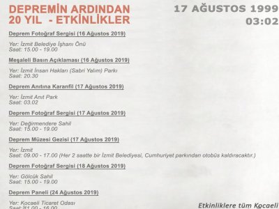 DEPREMİN ARDINDAN 20 YIL - ETKİNLİKLER