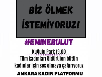ANKARA KADIN PLATFORMUNDAN EMİNE BULUT EYLEMİ