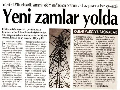 YENİ ZAMLAR YOLDA (CUMHURİYET)
