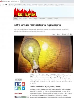 ELEKTRİK ZAMLARININ NEDENİ ÖZELLEŞTİRME VE PİYASALAŞTIRMA (KİZİLBAYRAK45.NET)