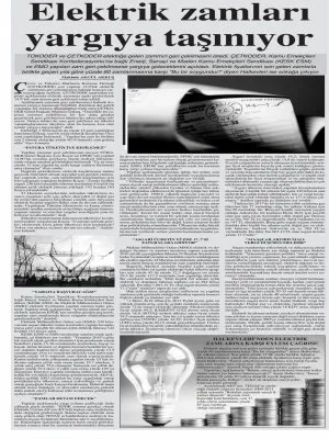 ELEKTRİK ZAMLARI YARGIYA TAŞINIYOR (BAŞKENT GAZETESİ)