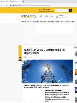 KESK, ESM VE EMO ELEKTRİK ZAMLARINI DEĞERLENDİRDİ (ENERJİPORTALİ.COM)