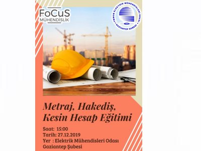 METRAJ, HAKEDİŞ, KESİN HESAP EĞİTİMİ