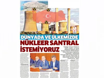 DÜNYADA VE ÜLKEMİZDE NÜKLEER SANTRAL İSTEMİYORUZ (SONSÖZ)