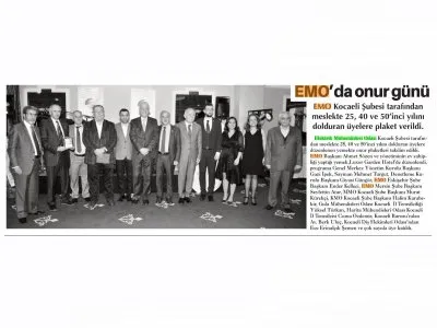 ÇAĞDAŞ KOCAELİ :EMO`DA ONUR GÜNÜ