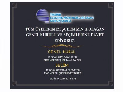 11.OLAĞAN GENEL KURUL VE SEÇİMLERE DAVET