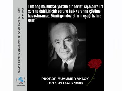 PROF.DR.MUAMMER AKSOYU SAYGIYLA ANIYORUZ