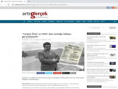 `TURGUT ÖZAL`IN EMO`DAN ATILDIĞI İDDİASI GERÇEKDIŞIDIR` (ARTIGERCEK.COM)