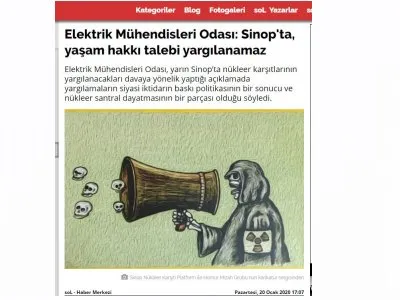 ELEKTRİK MÜHENDİSLERİ ODASI: SİNOP`TA, YAŞAM HAKKI TALEBİ YARGILANAMAZ (HABER.SOL.ORG.TR)