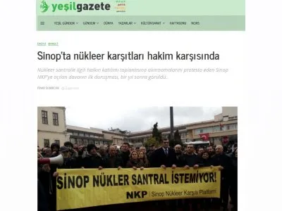 SİNOPTA NÜKLEER KARŞITLARI HAKİM KARŞISINDA (YESİLGAZETE.ORG)