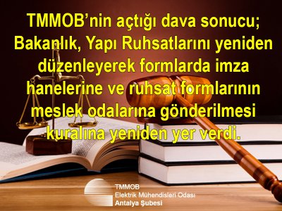 YAPI RUHSATLARINA MÜHENDİSLERİN ISLAK İMZA BÖLÜMLERİ YENİDEN EKLENDİ