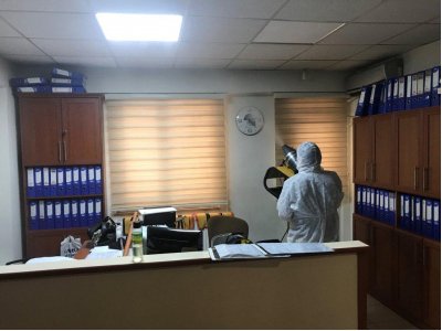 KORONAVİRÜSÜ ENFEKSİYONU VE SALGININA KARŞI ŞUBEMİZ HİZMET YERİ DEZENFEKTE EDİLDİ..