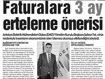 FATURALARA 3 AY ERTELEME ÖNERİSİ (HİLAL-29.04.2020)