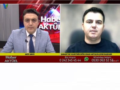 ŞUBE BAŞKANIMIZ ŞABAN TAT KANAL V HABERDE CANLI YAYIN KONUĞU OLDU