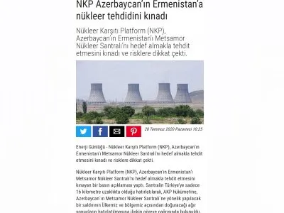 NKP AZERBAYCANIN ERMENİSTANA NÜKLEER TEHDİDİNİ KINADI KAYNAK: NKP AZERBAYCANIN ERMENİSTANA NÜKLEER TEHDİDİNİ KINADI (ENERJİGUNLUGU.NET)
