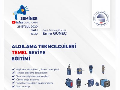ÇEVRİMİÇİ SEMİNER: ALGILAMA TEKNOLOJİLERİ TEMEL SEVİYE EĞİTİMİ