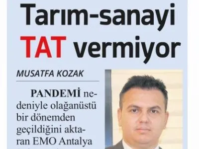 TARIM-SANAYİ TAT VERMİYOR (LİDER GAZETE - 24.09.2020)
