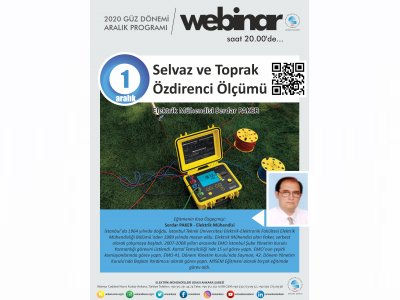 SELVAZ VE TOPRAK ÖZDİRENCİ ÖLÇÜMÜ BAŞLIKLI WEBINAR DÜZENLENECEK