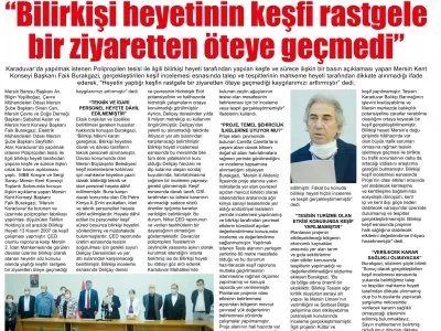 BİLİRKİŞİ HEYETİNİN KEŞFİ RASTGELE BİR ZİYARETTEN ÖTEYE GEÇMEDİ (MERSİN HAKİMİYET)