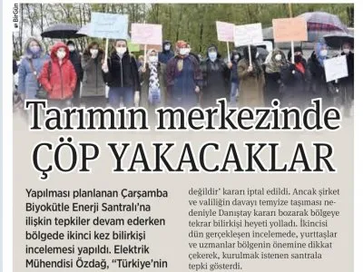 TARIMIN MERKEZİNDE ÇÖP YAKACAKLAR (BİRGÜN)