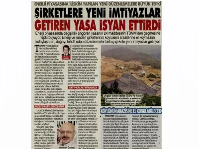 ŞİRKETELERE YENİ İMTİYAZLAR GETİREN YASA İSYAN ETTİRDİ (SÖZCÜ)