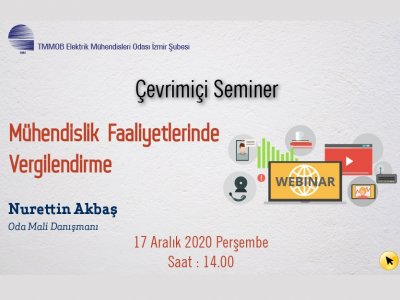 ÇEVRİMİÇİ SEMİNER: MÜHENDİSLİK FAALİYETLERİNDE VERGİLENDİRME